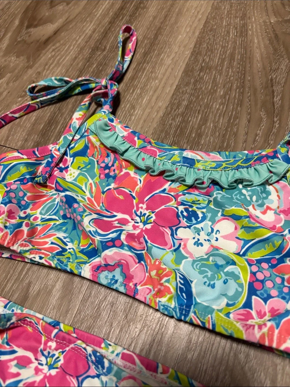 Sweet Honey Girls Youth Floral Print Two Piece Swim Suit | resort | tropical
